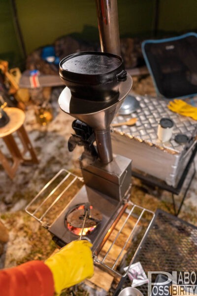 薪ストーブの火の粉対策】G-Stoveクッキングスペースがテントに穴を