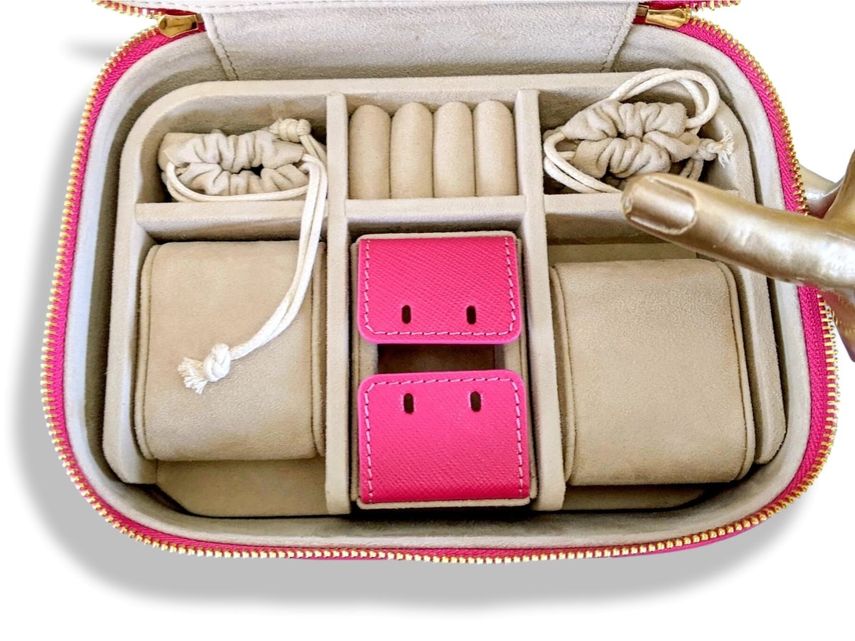 Patek Philippe Fuschsia Leather Jewelry Travel Box Case VIP NIB