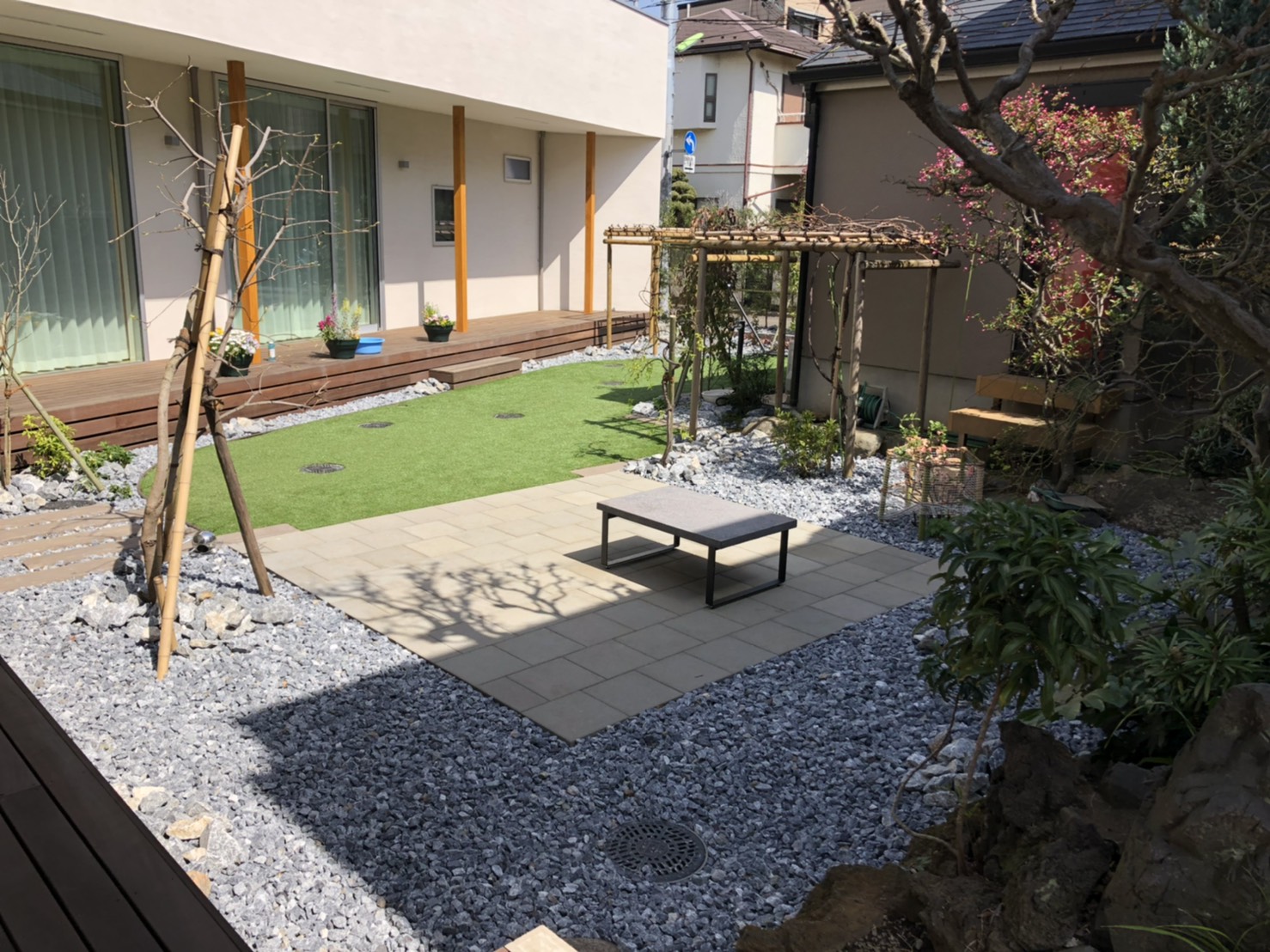 人工芝を敷いた中庭のリフォーム＠世田谷区 | エクステリア＆ガーデン