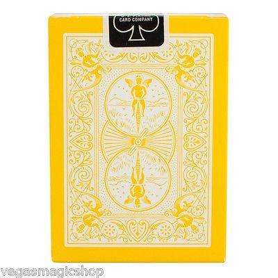 Yellow Reversed Back Bicycle Playing Cards Deck