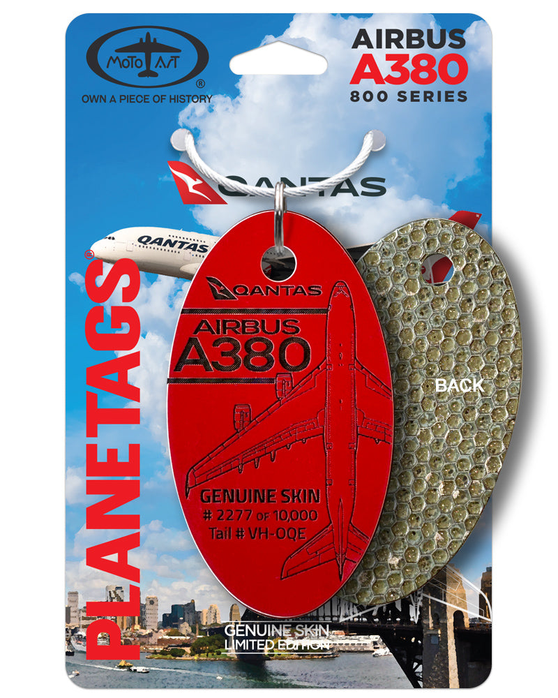 Qantas® A380 VH-OQE PlaneTags – MotoArt PlaneTags