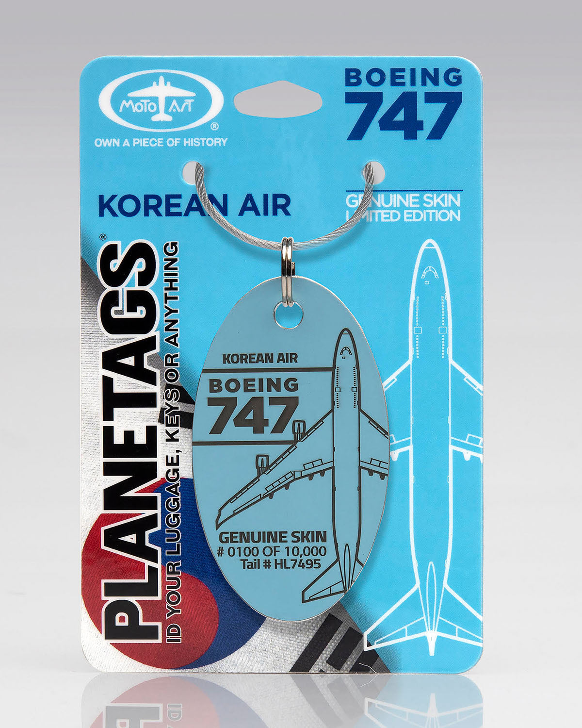 大韓航空ボーイング 747 飛行機タグ HL7495 – MotoArt PlaneTags