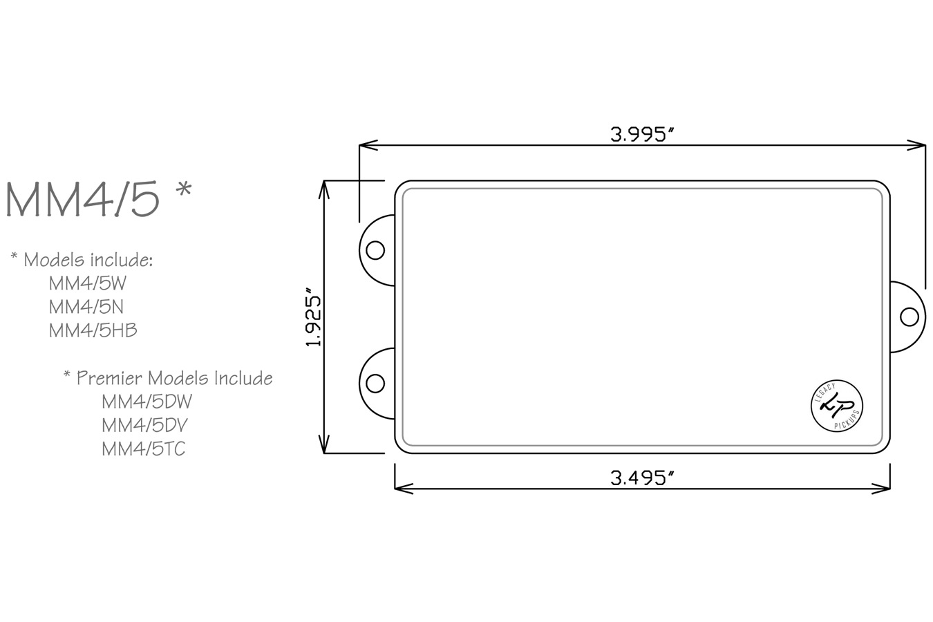 Lane Poor Legacy Pickup, MM 4/5 HB (Modulus Logo) , High End Bass