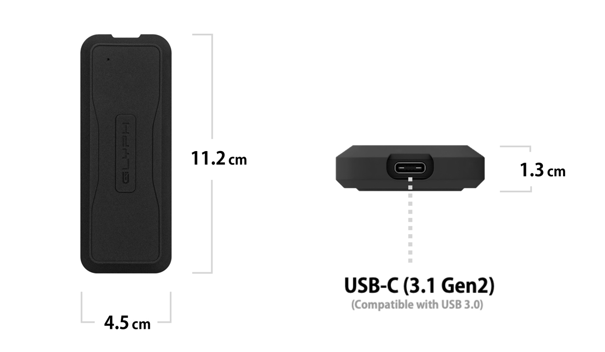 超高性能・外付けモバイルSSD GLYPH Atom EV SSD