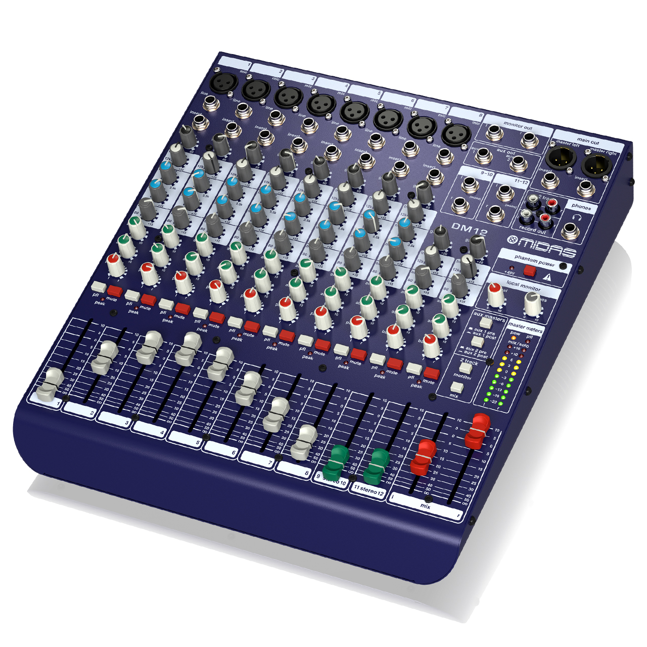 高性能コンパクトアナログミキサー Midas（マイダス） DM12 100V~240V仕様