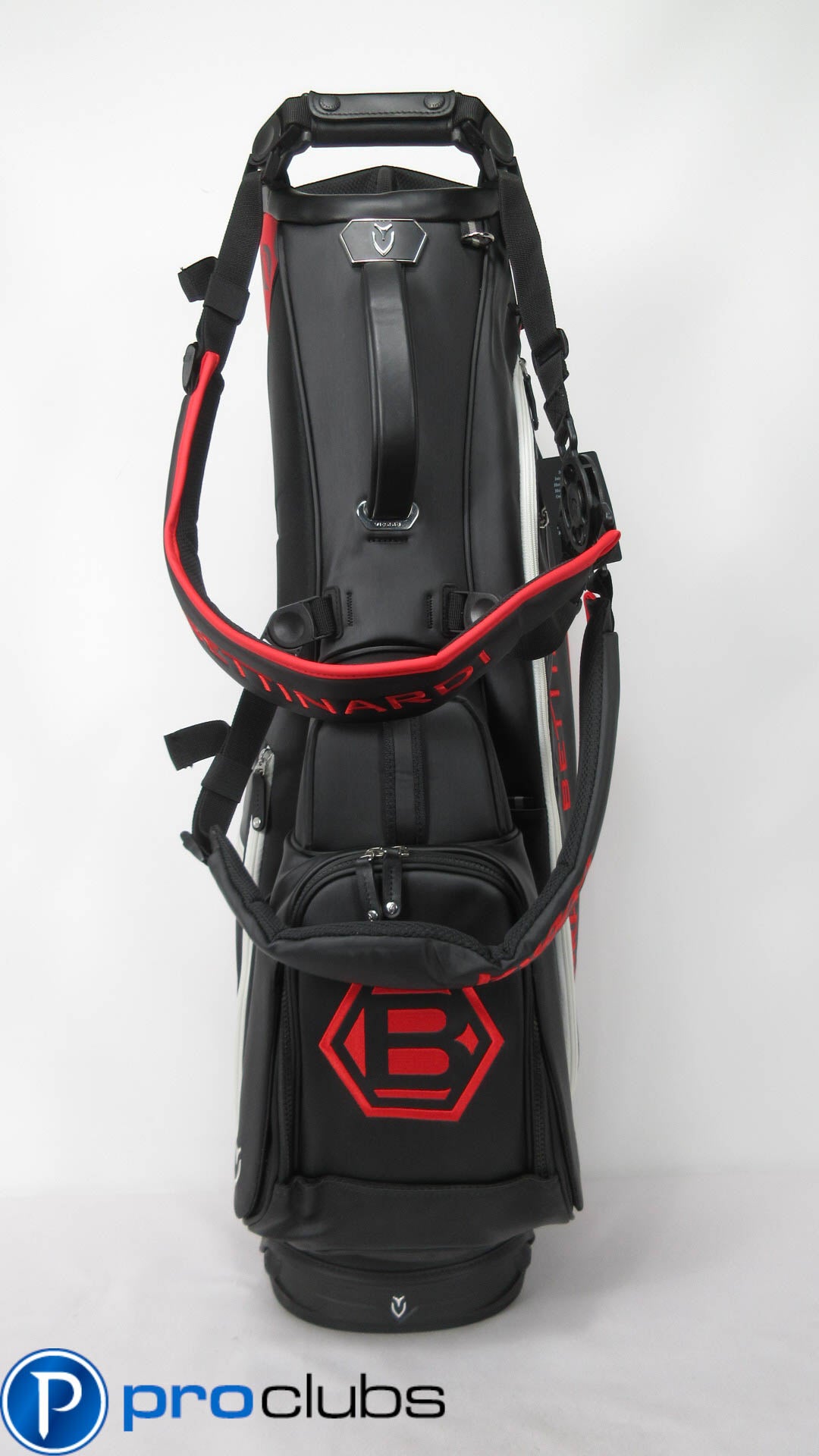NEW BETTINARDI X COBRA VESSEL PLAYER IV BLACK / RED STAND BAG