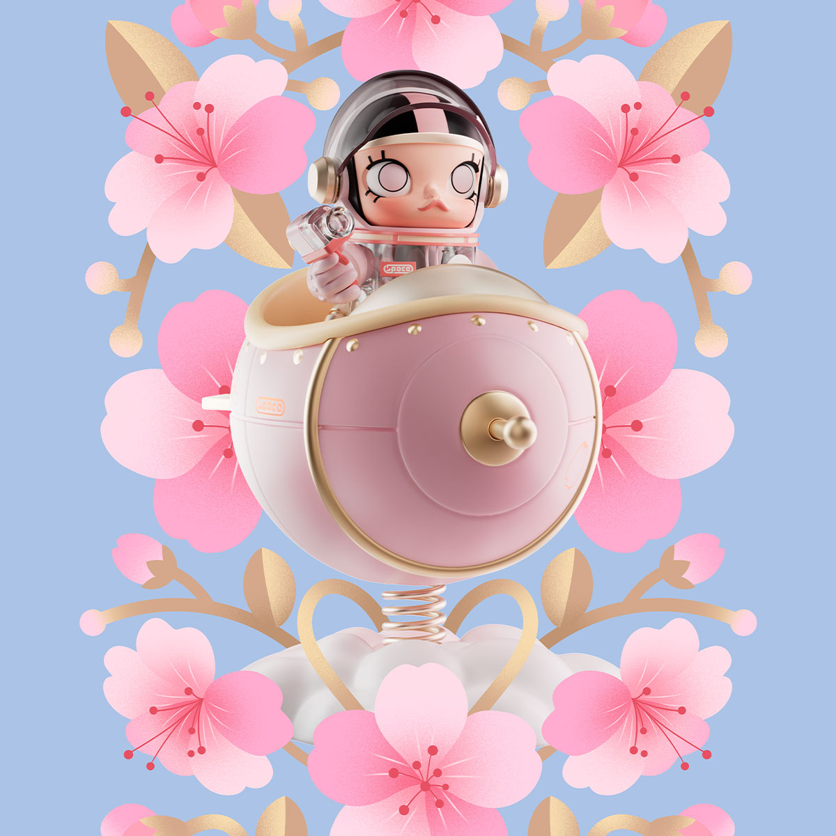 MEGA SPACE MOLLY 100% Blooming-Fleur de lys - POP MART (New Zealand)