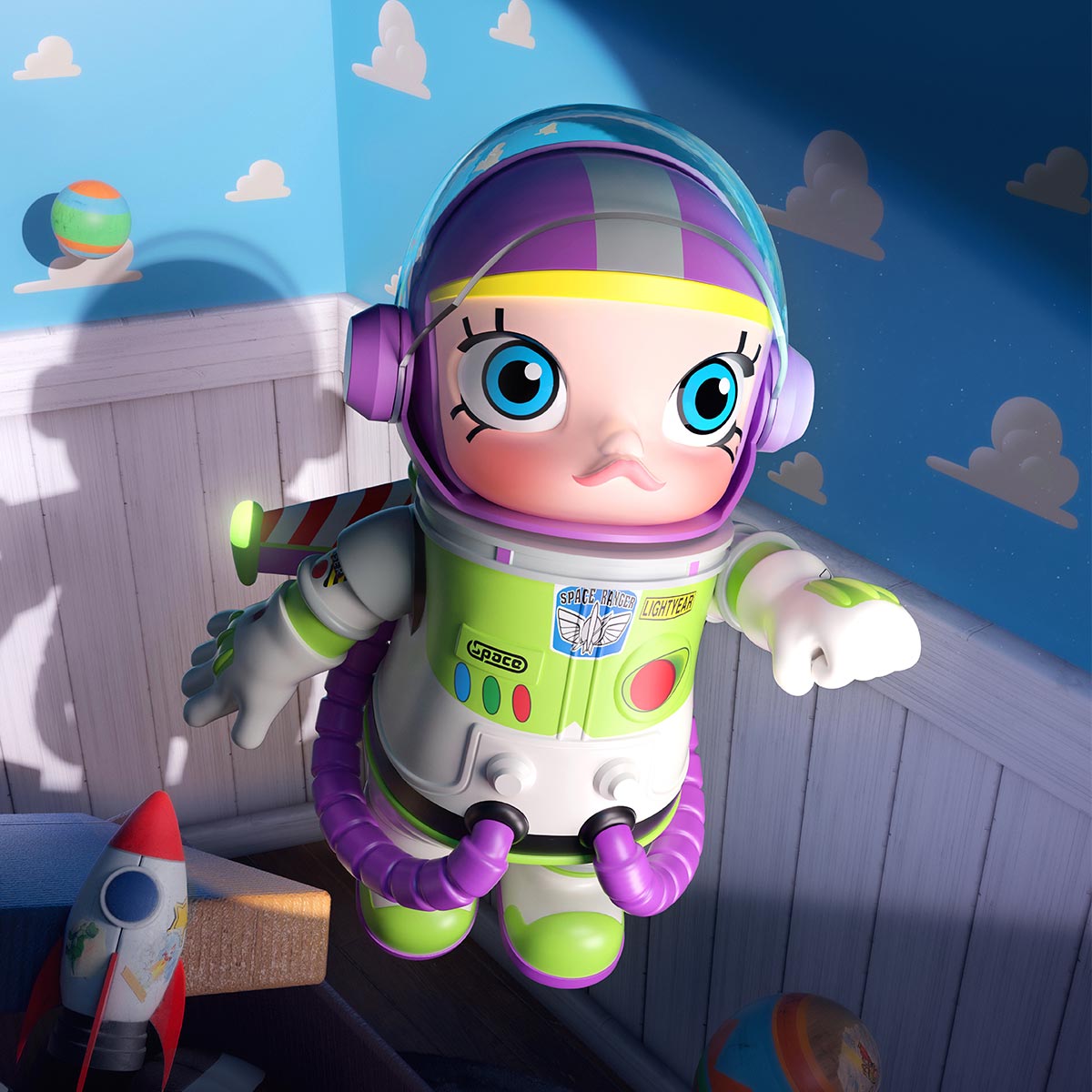 MEGA SPACE MOLLY 400% Buzz Lightyear - POP MART (Japan)