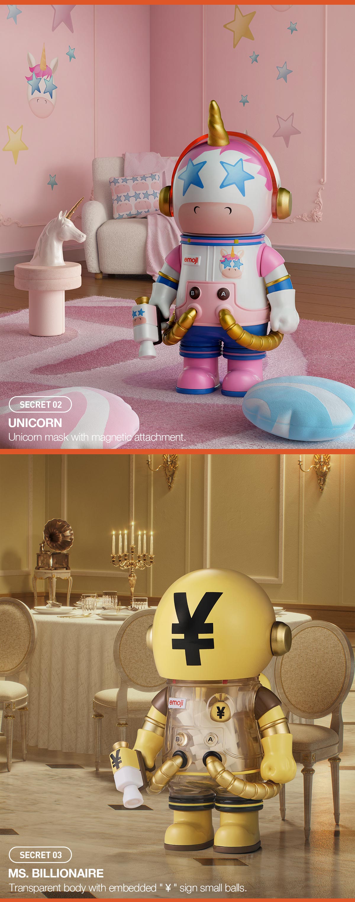 POP NOW:MEGA SPACE MOLLY 100% × emoji？ Series - POP MART (United