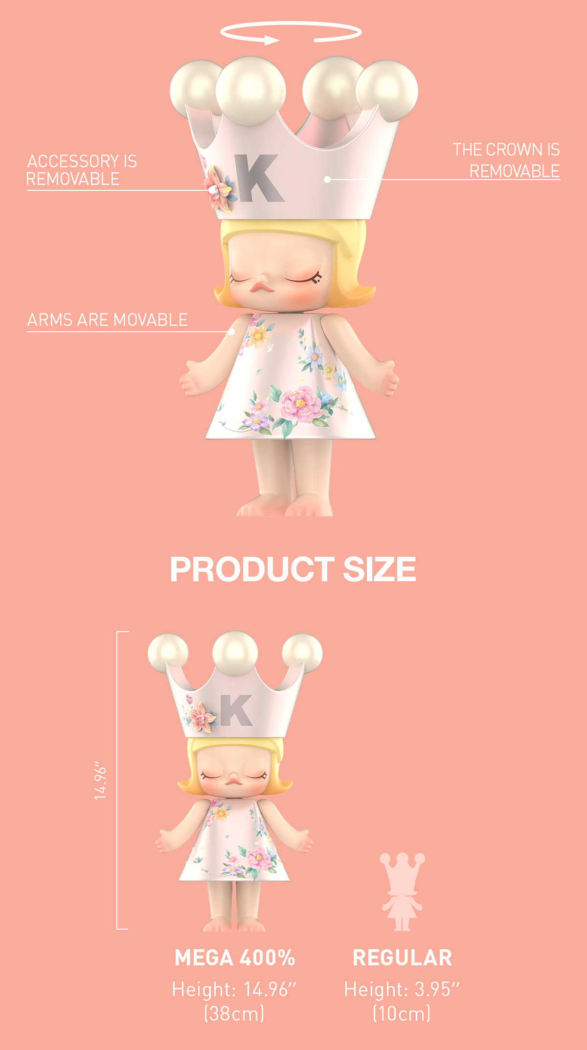 MEGA ROYAL MOLLY 400% Velvet Flowers - POP MART (United States)