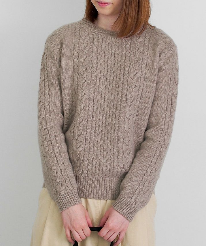 カシミヤ100％ケーブル柄セーター | Milestone公式オンラインストア
