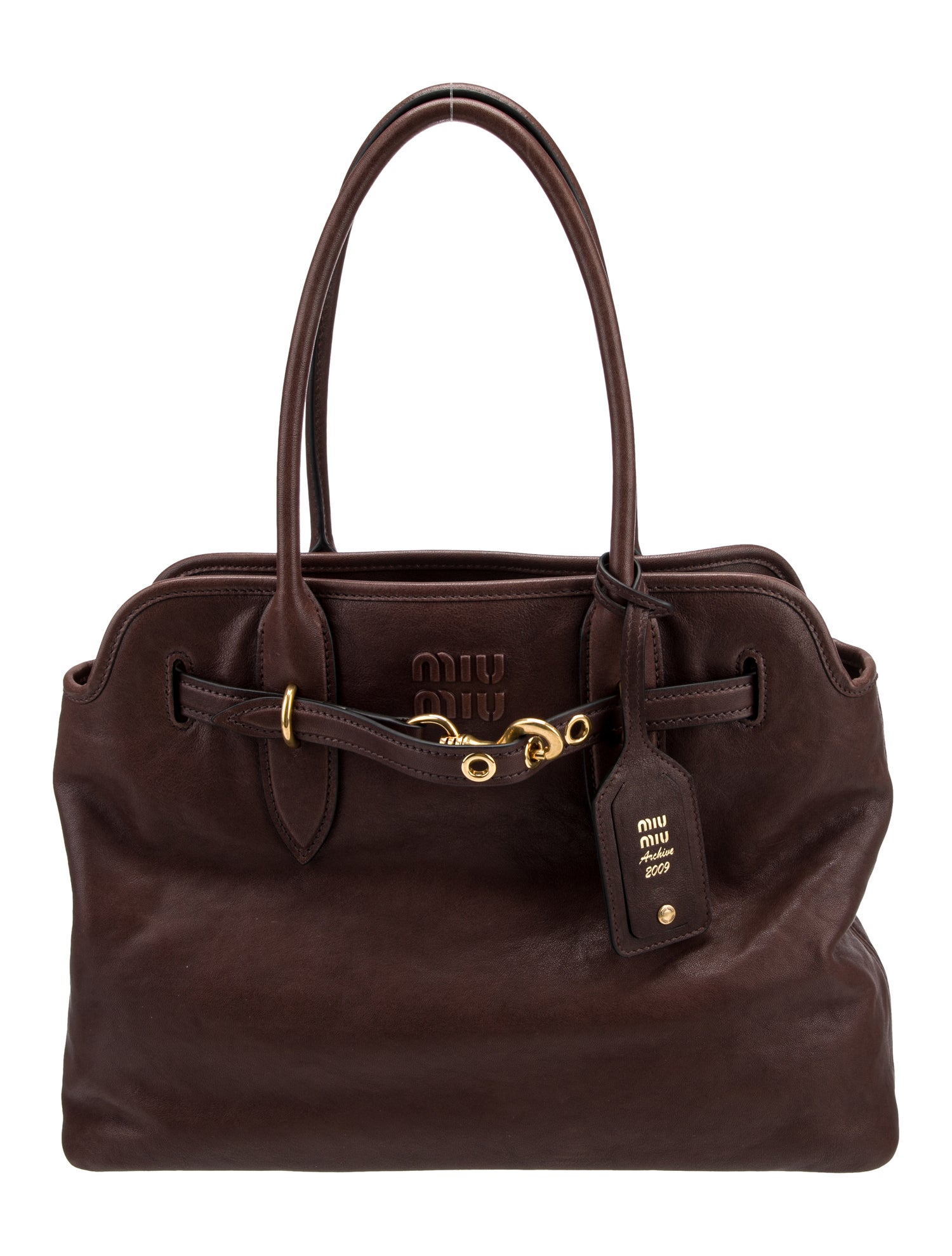 Miu Miu Lambskin 2009 Archive Aventure - Brown Totes, Handbags