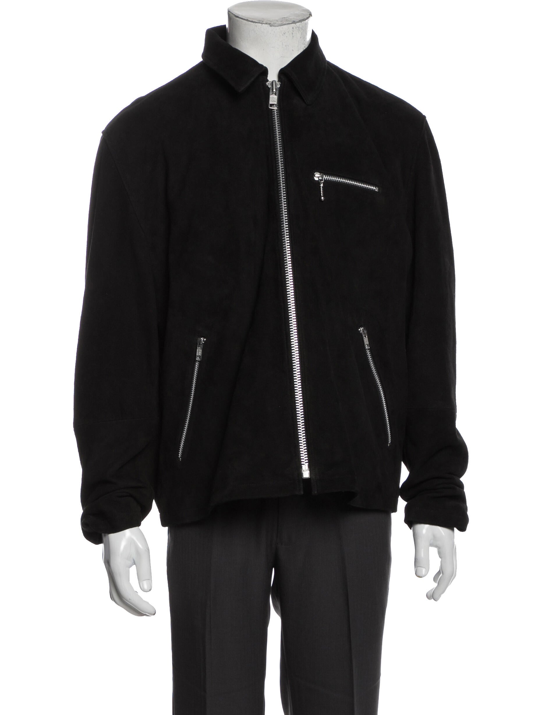 Stüssy 8 Ball Suede Bing Lamb Leather Jacket - Black Outerwear