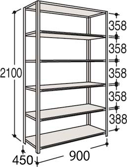 63Y6AB ZA75｜63 Light Duty Shelf［63型軽量棚］｜株式会社オカムラ