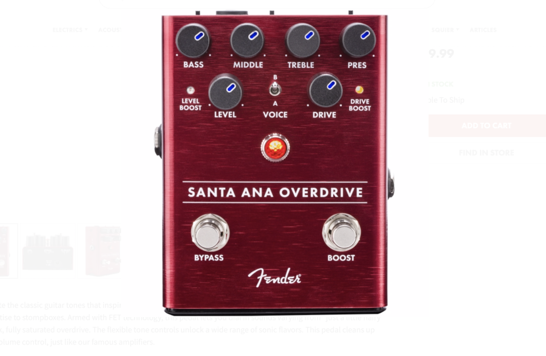 Fender Santa Ana Overdrive Pedal Review - Produce Like A Pro