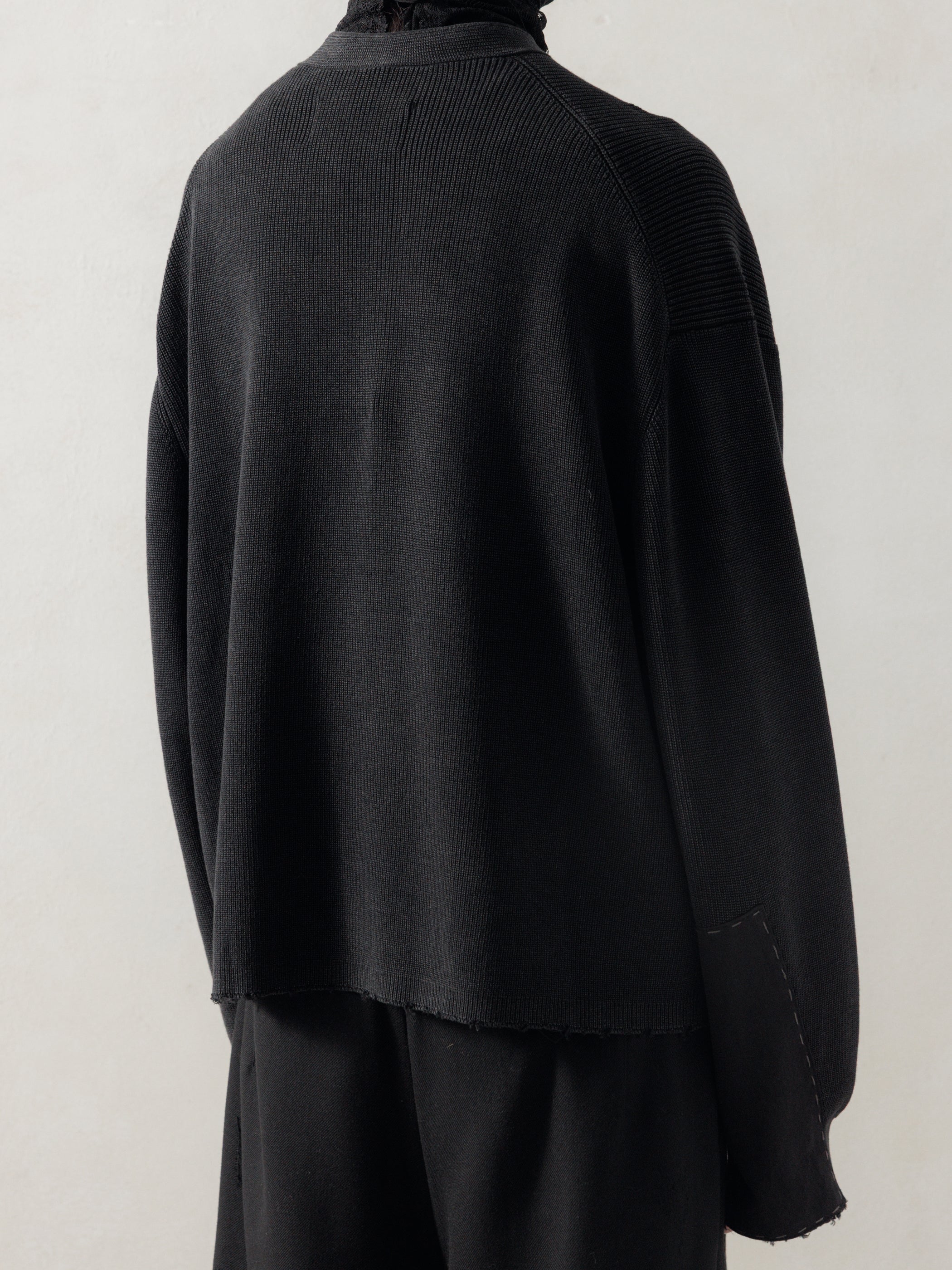 25FW｜Double Breasted Aged Knit – Professor.E