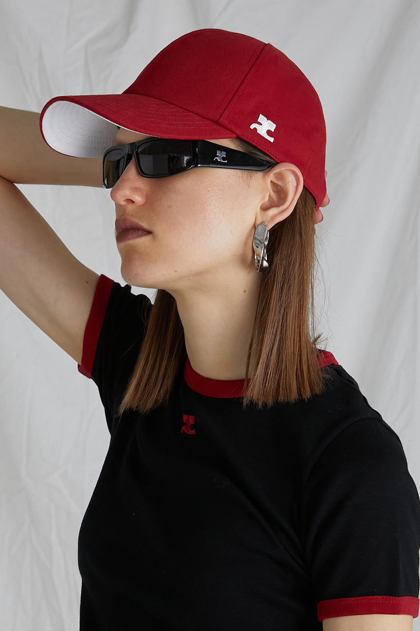 Courrges✴︎黒 Msizeコットンキャップ