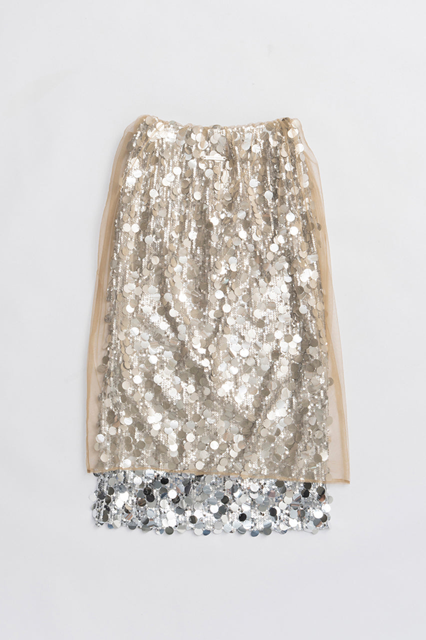 Tulle Wrap Sequin Skirt