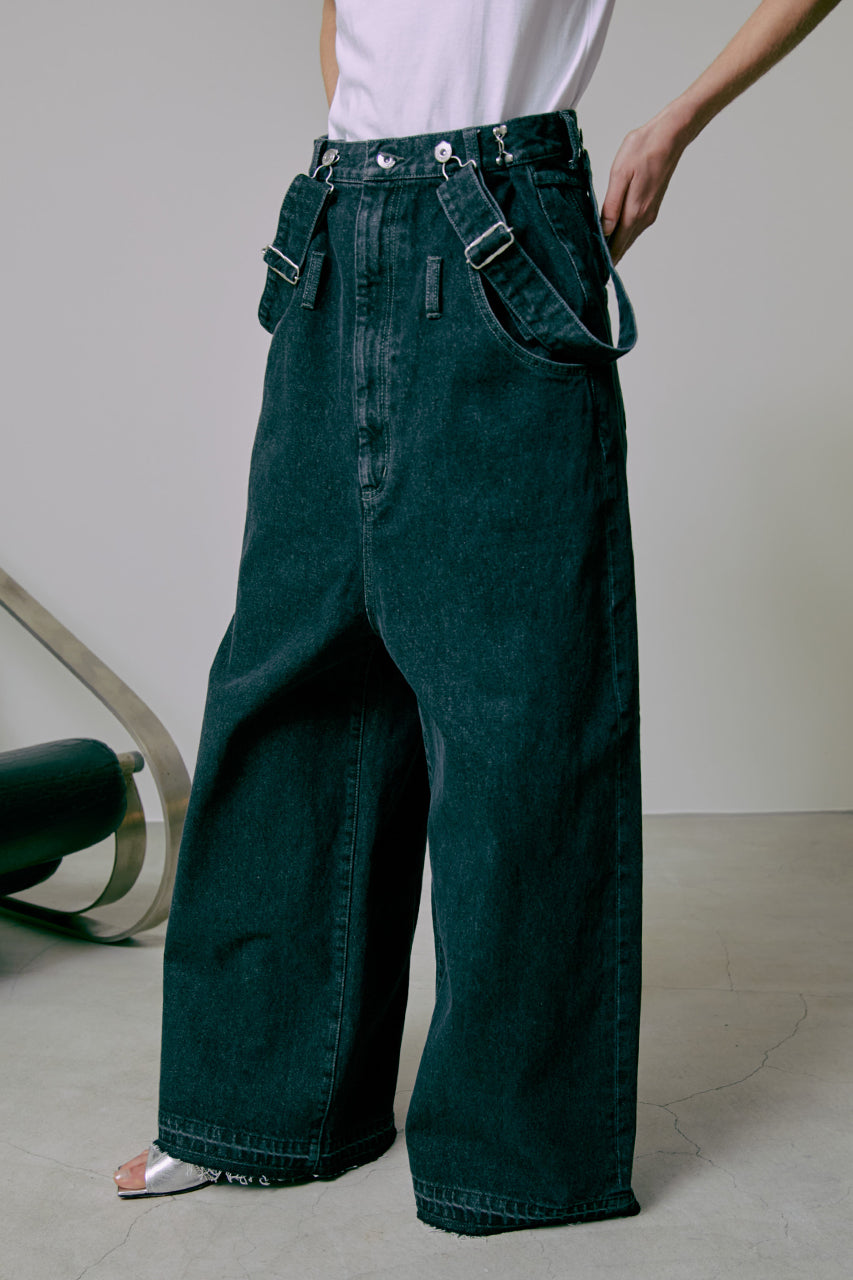 Loose Waist Two-way Salopette Pants