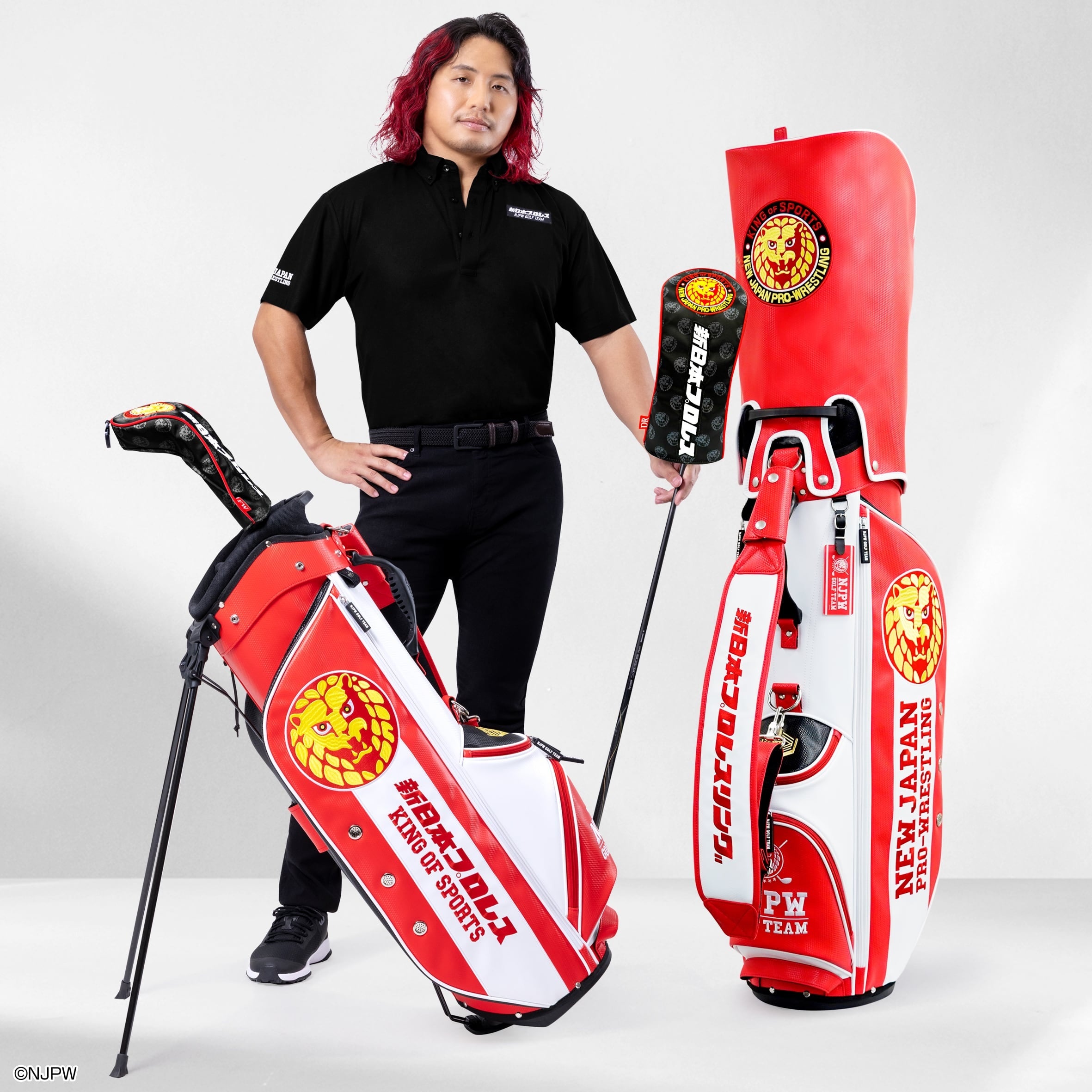 新日本プロレス』ゴルフアイテムに初回150本限定特典付きキャディ
