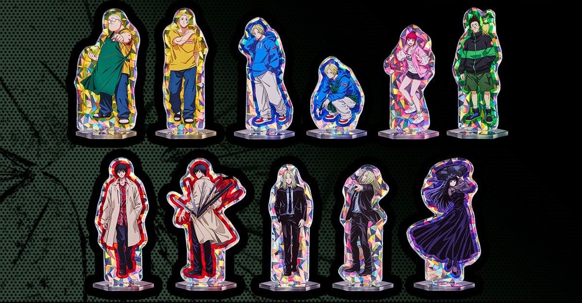 TVアニメ『SAKAMOTO DAYS』より、キャラクターたちがキラキラ光るホロ