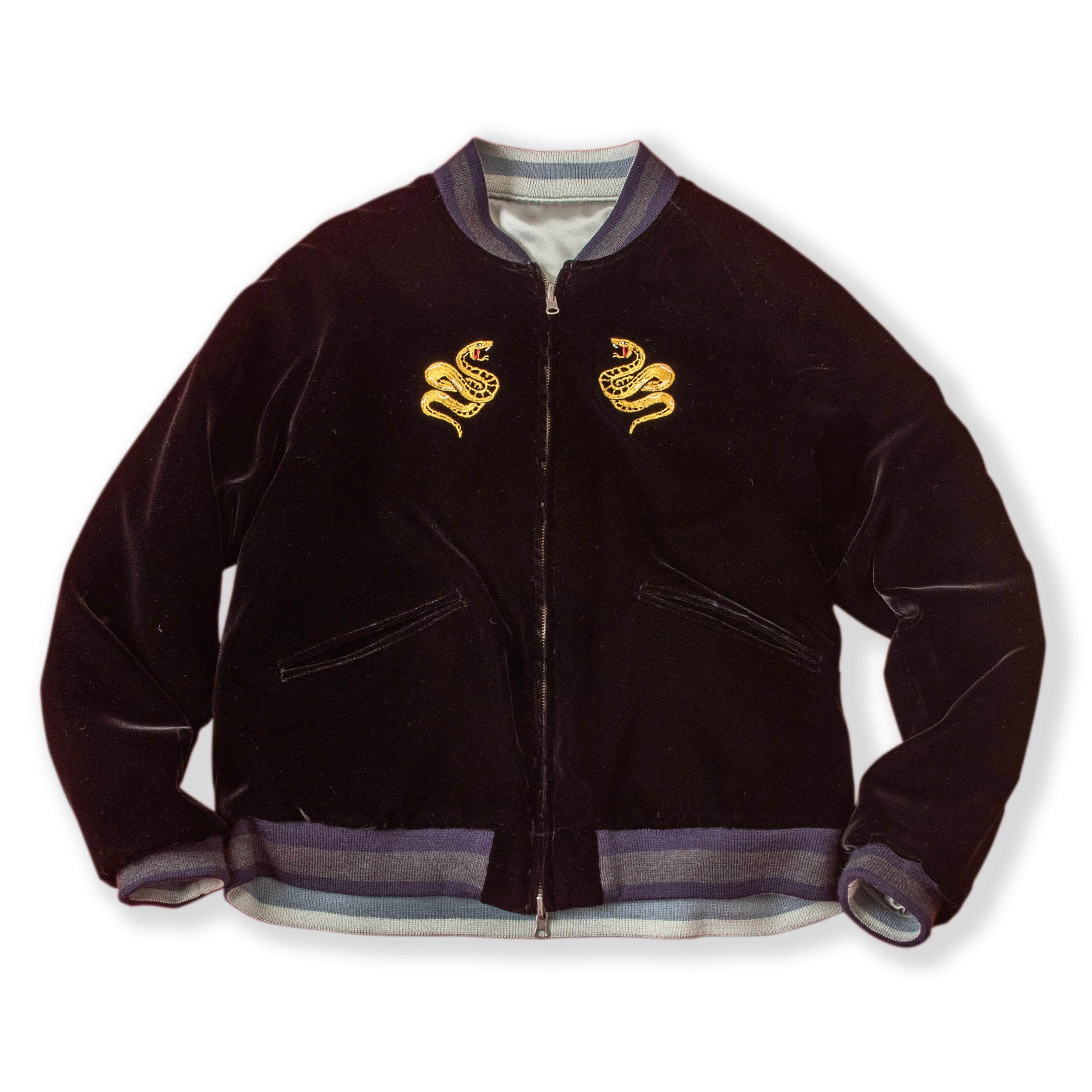 BLUE BLUE JAPAN】「トラニフジ リバーシブルスカジャン」両面で異なる