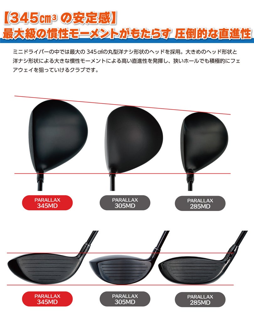 リンクス パララックス 345 MD ミニ ドライバー (345cc) 新発売 | 株式
