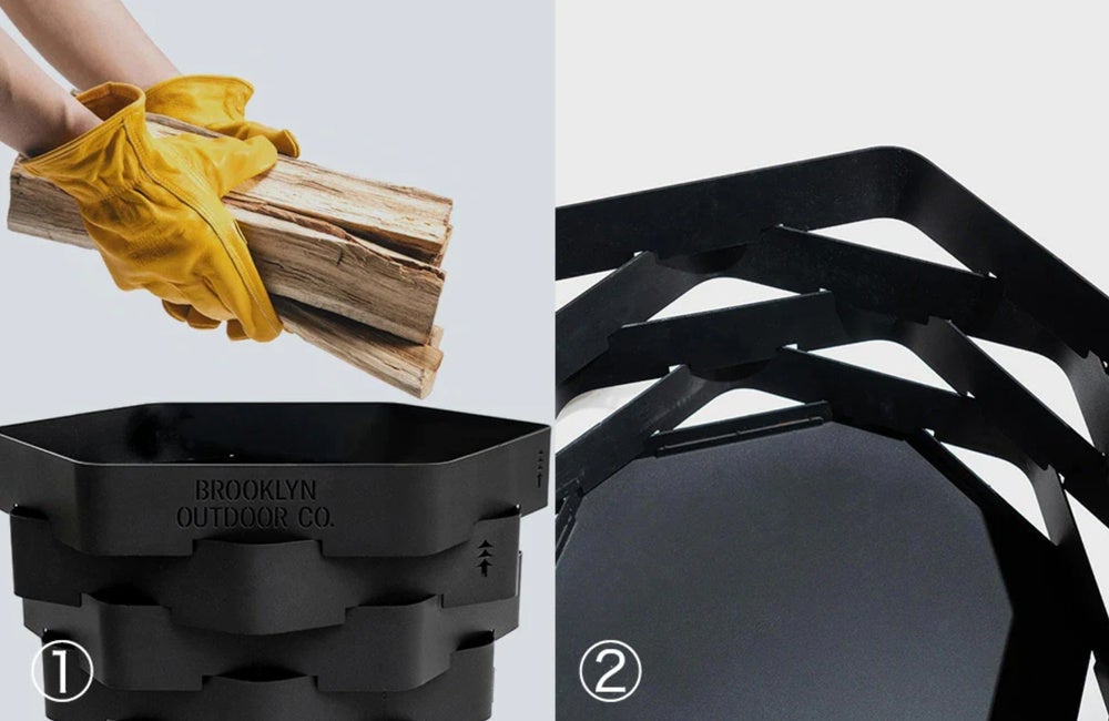 着火が簡単で40cmサイズの薪もそのまま燃やせる！コンパクトに収納でき