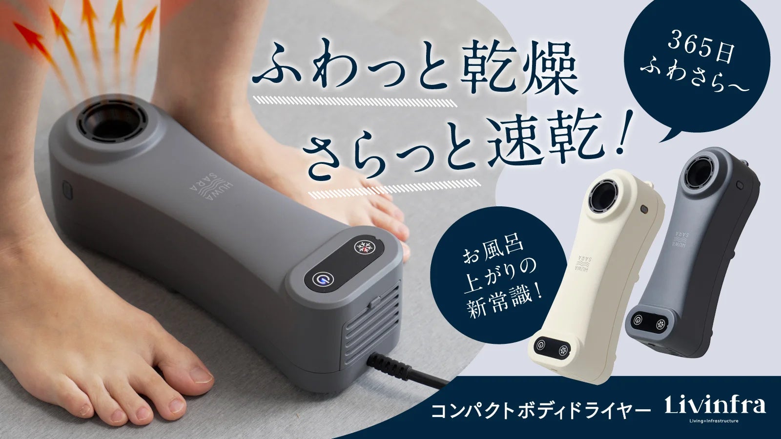 入浴後の新習慣！髪・顔・体を一気に乾かす「コンパクトボディ