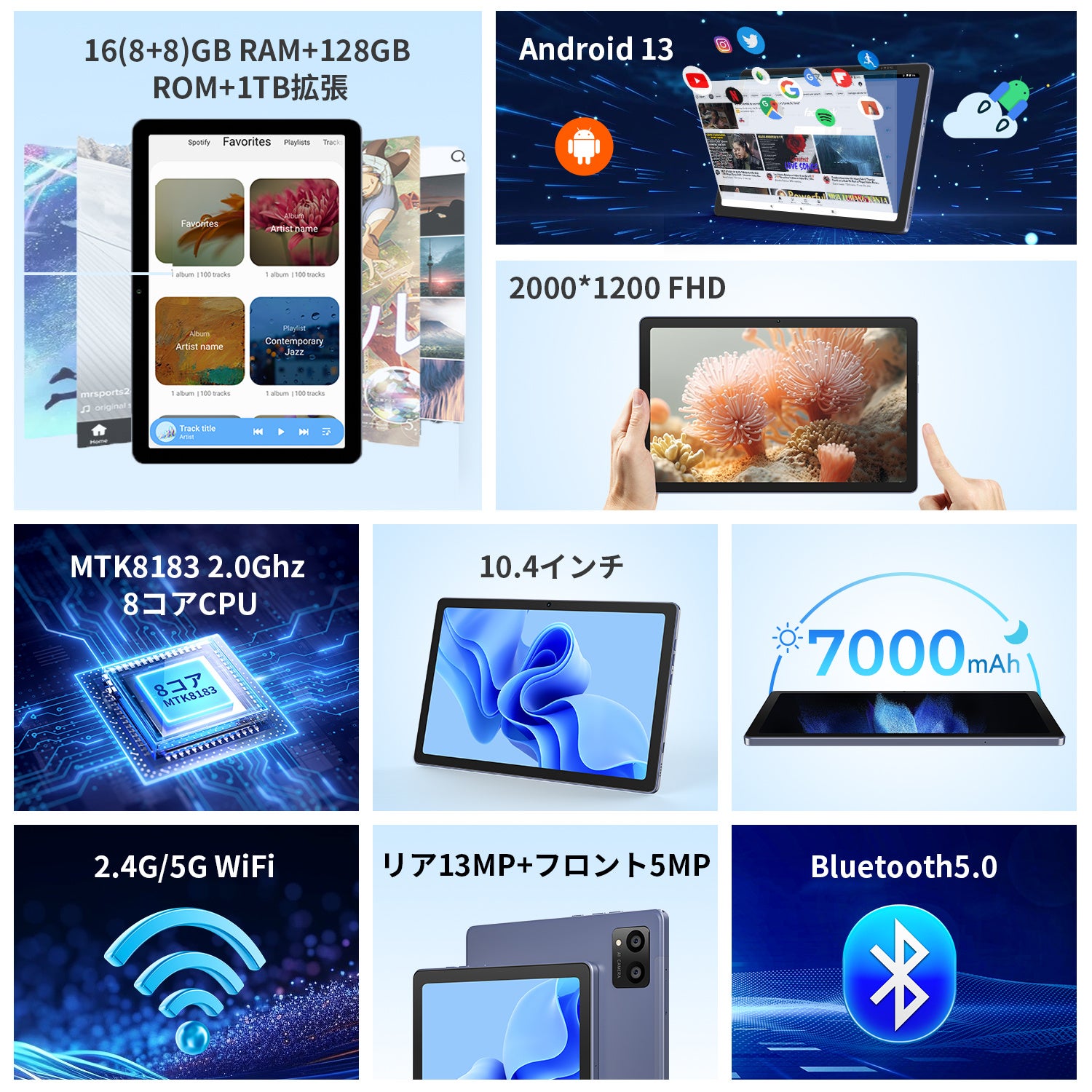 35%以上OFF】最新人気タブレット10.4インチ／2K高画質／Android13