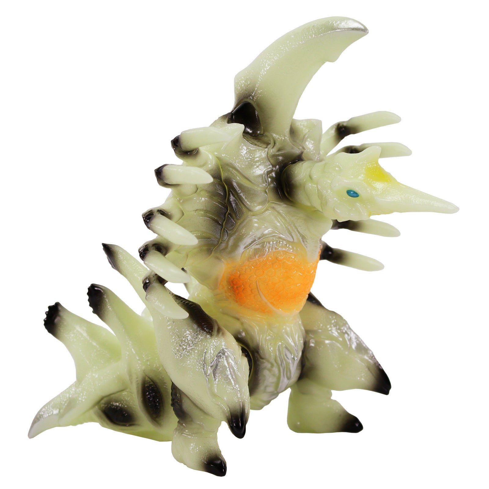 レトロソフビデザインのガメラ、ギロン、ギャオス、巨大レギオンが