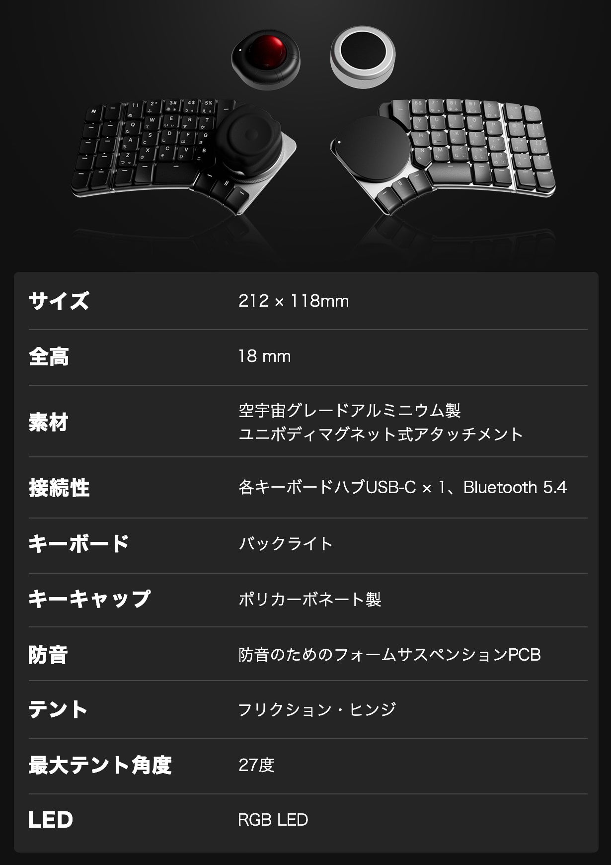 日本上陸！】作業効率爆上がり！左右分割式キーボード「Naya Create