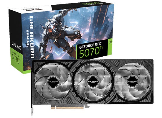 玄人志向・GALAKURO GAMINGから、GeForce RTX 5070 Ti トリプルファン