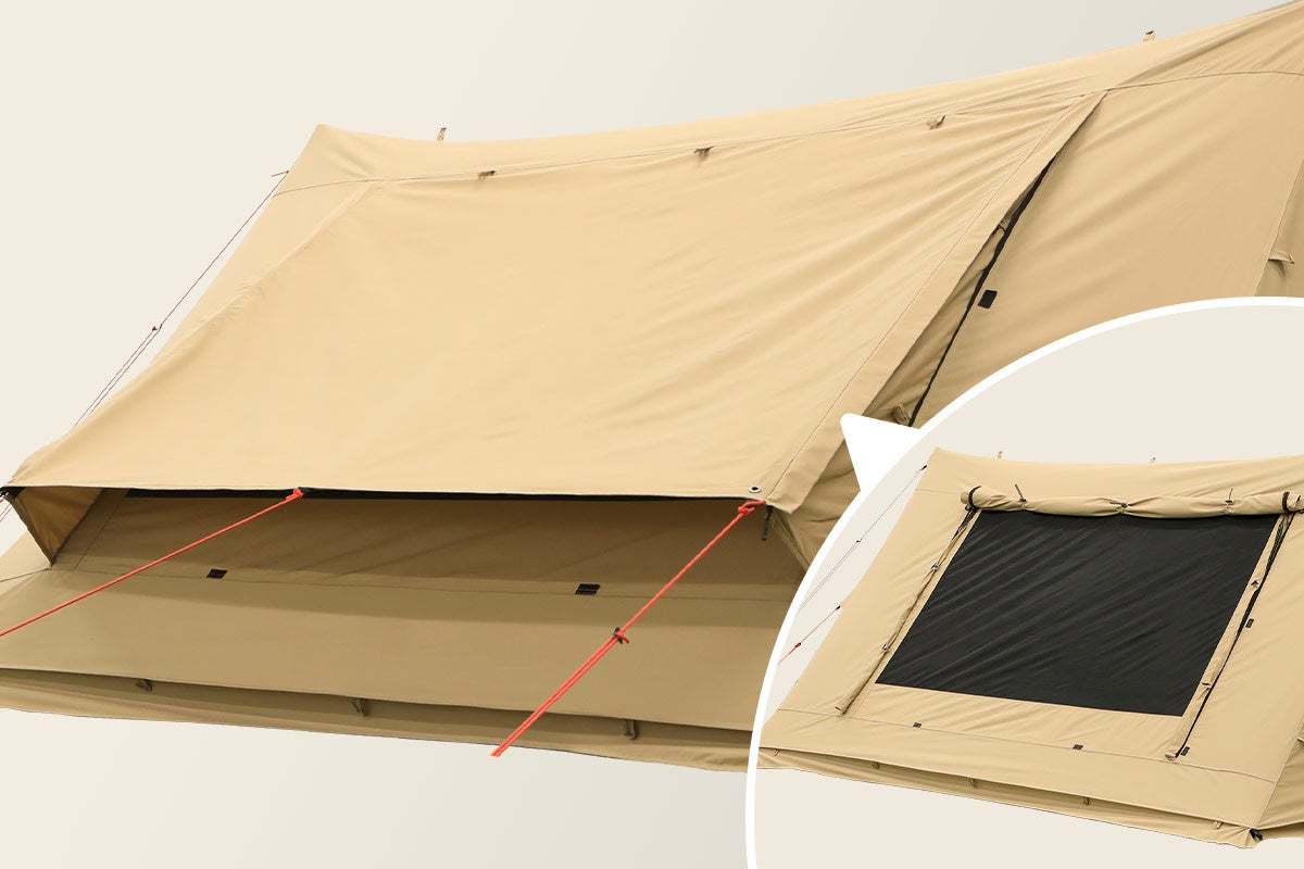 キャンプギアブランド「VASTLAND」、テントの近くで焚き火を楽しむこと