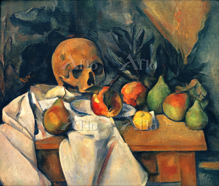 セザンヌ「骸骨のある静物」 [70449868]のアート作品 - アフロ