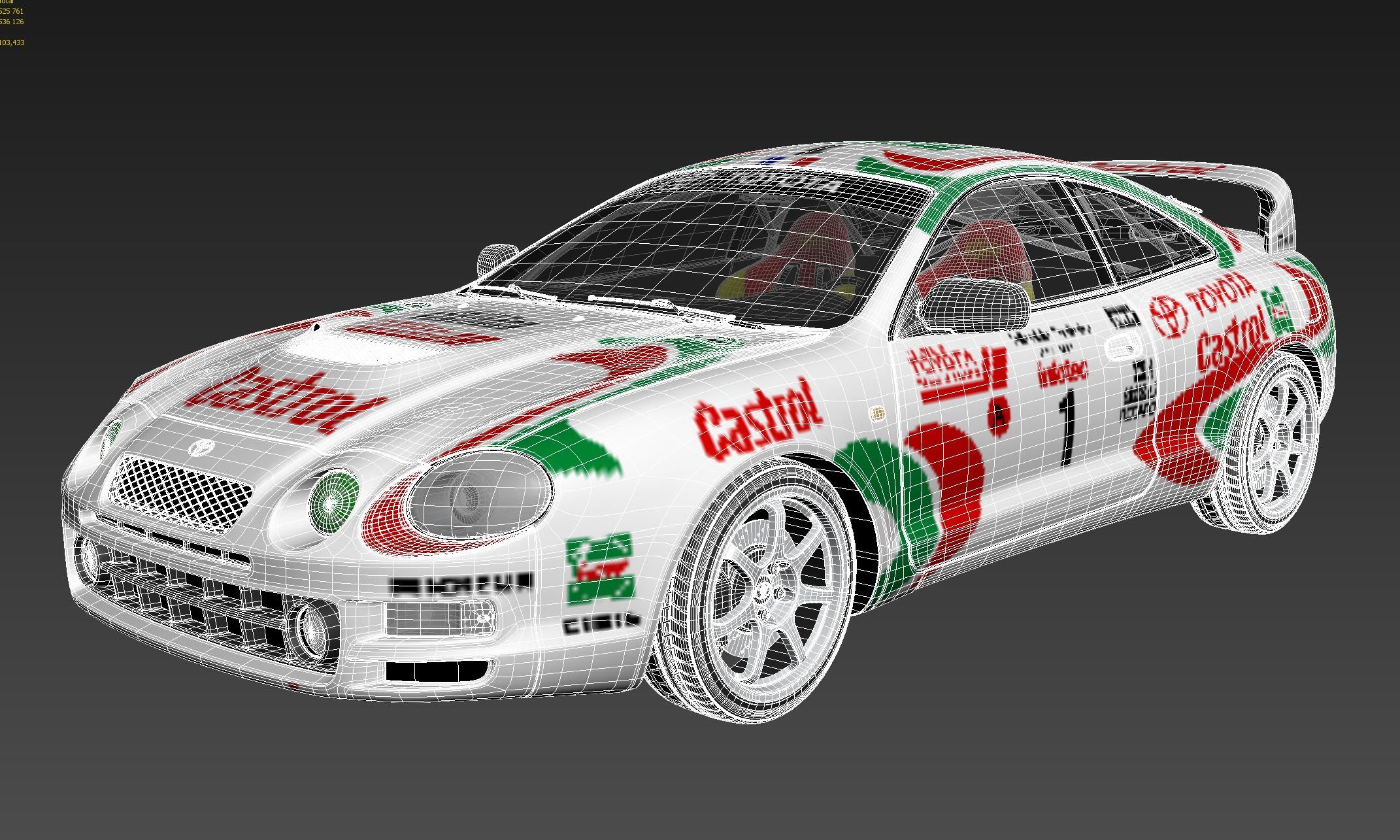 Toyota Celica GT-Four Castrol Rally 3D Model $99 - .3ds .c4d .fbx