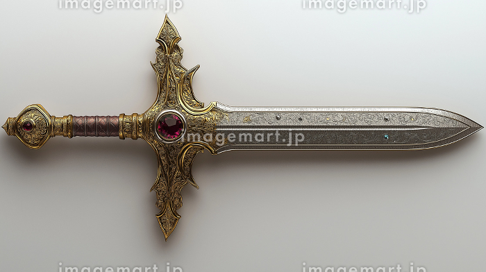 豪華な宝石の剣【AI生成】のイラスト素材 [262825001]｜毎月1点無料