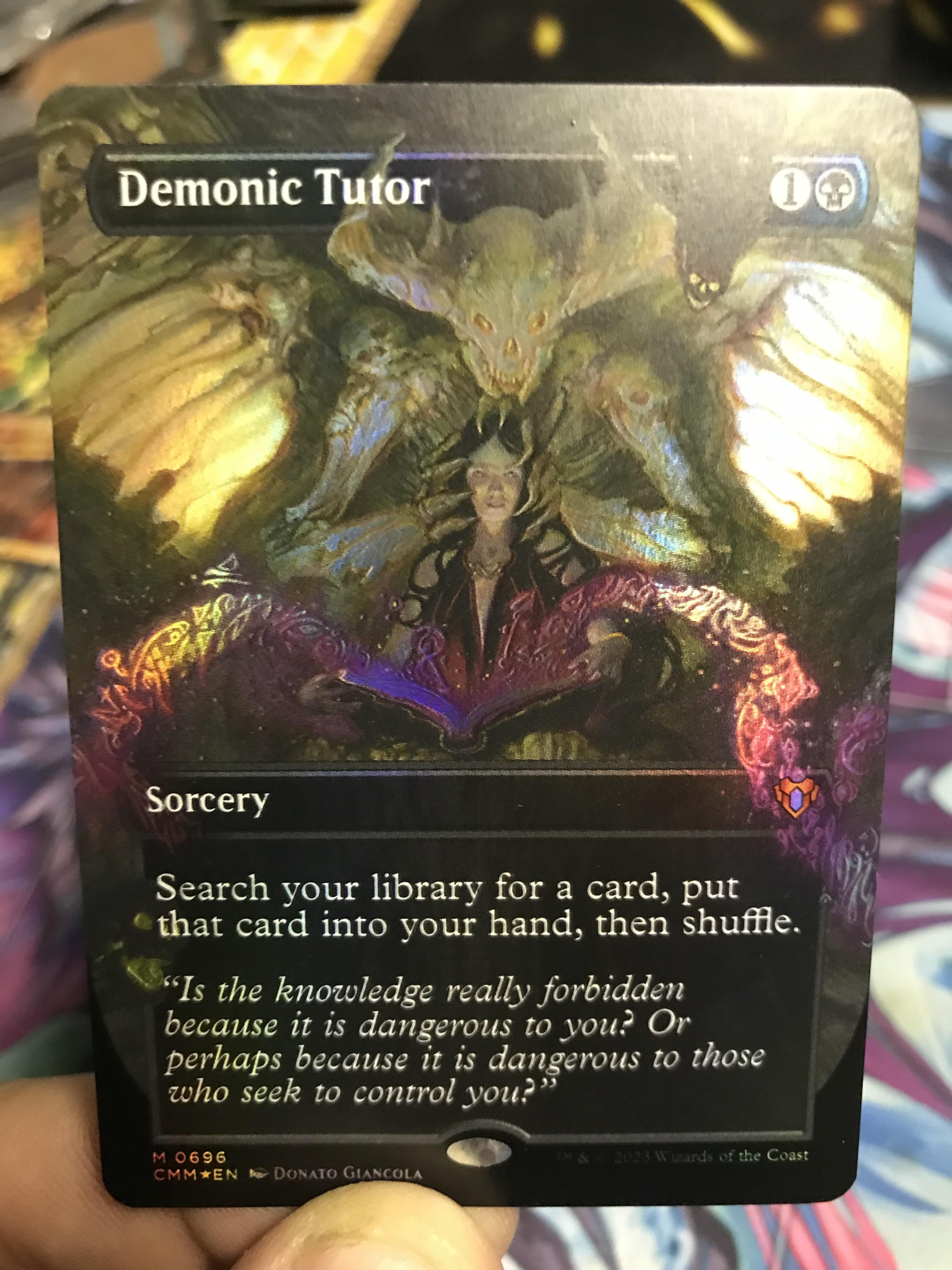 Demonic Tutor Borderless Foil : r/mtg