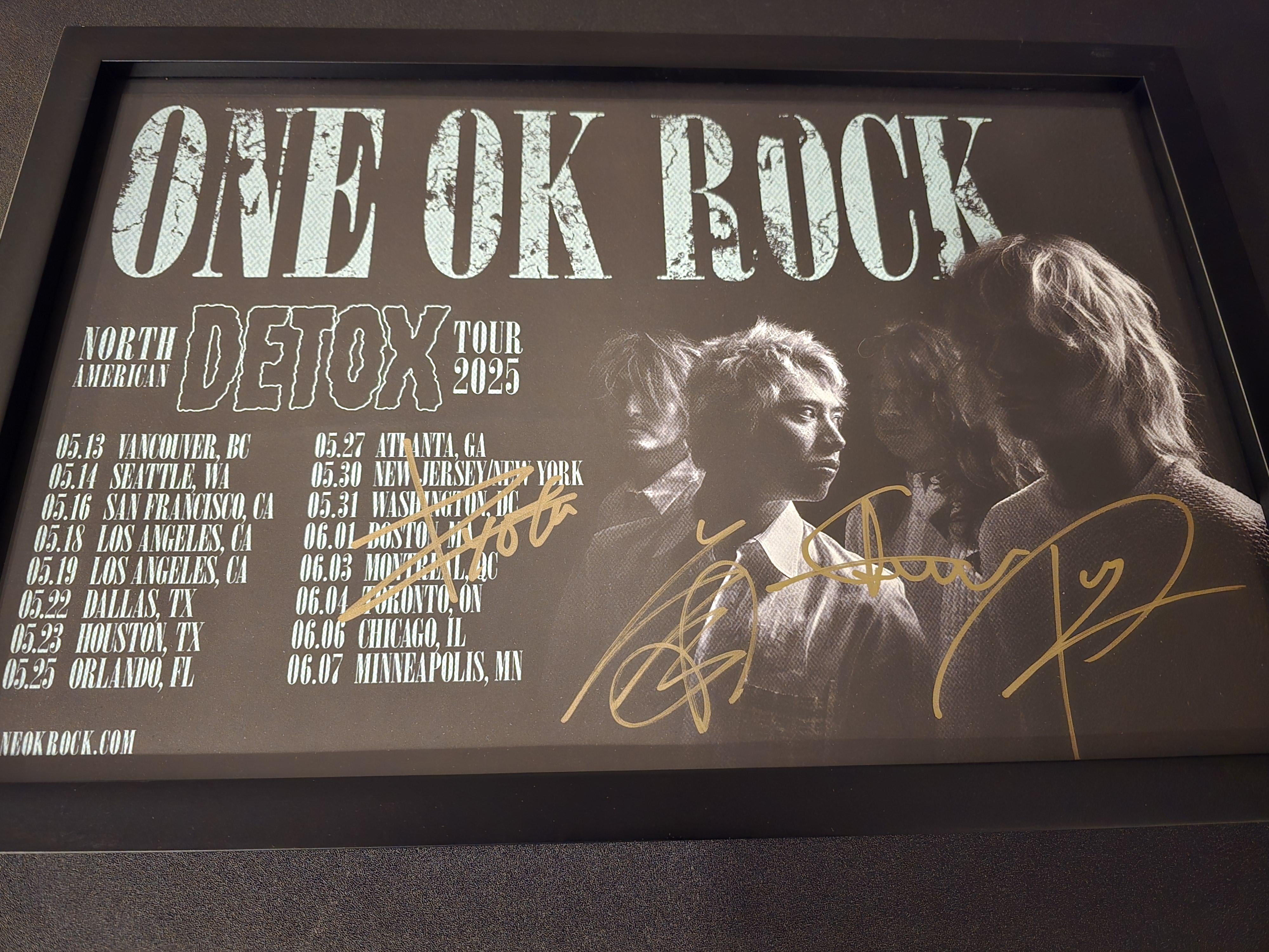 Framed the signed poster from the concert! : r/ONEOKROCK