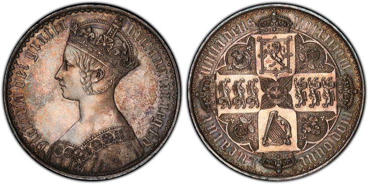 1847年 ヴィクトリア女王 ゴシッククラウンPCGS PR63 - PREMIUM GOLD COIN