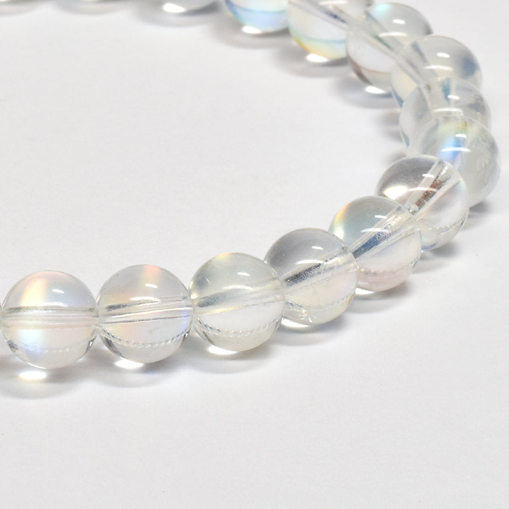 プレミアム] ホワイトラブラドライト ブレスレット 6.5mm #QL228