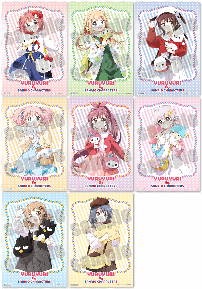 ゆるゆり×サンリオキャラクターズ ラバーストラップ ミニキャラver. 全