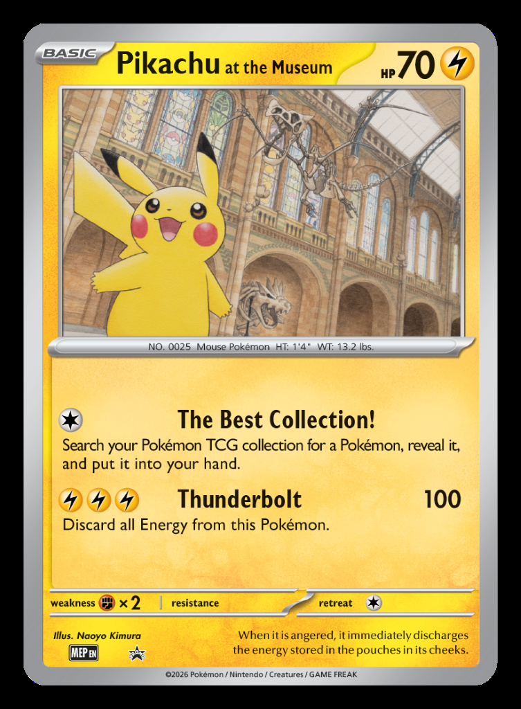 Oversize Pikachu at the Museum Promo Card Revealed, for Pokémon x