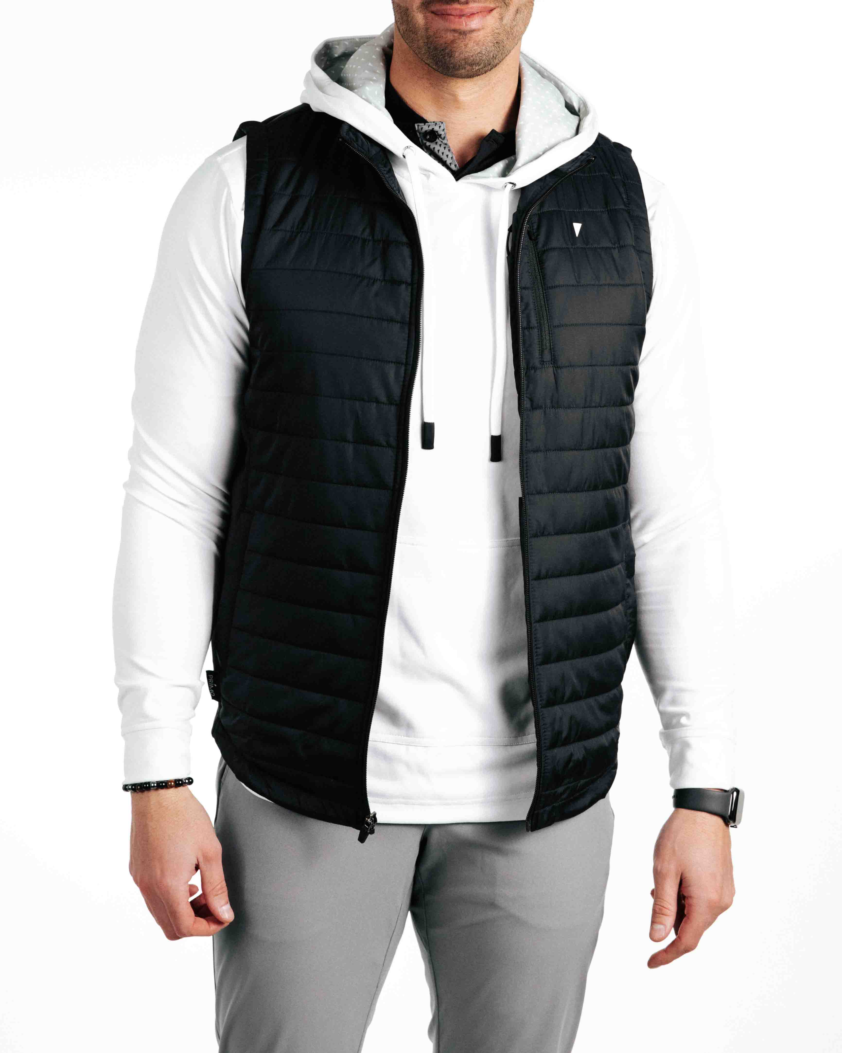Black Puff Vest – Primo Golf Apparel