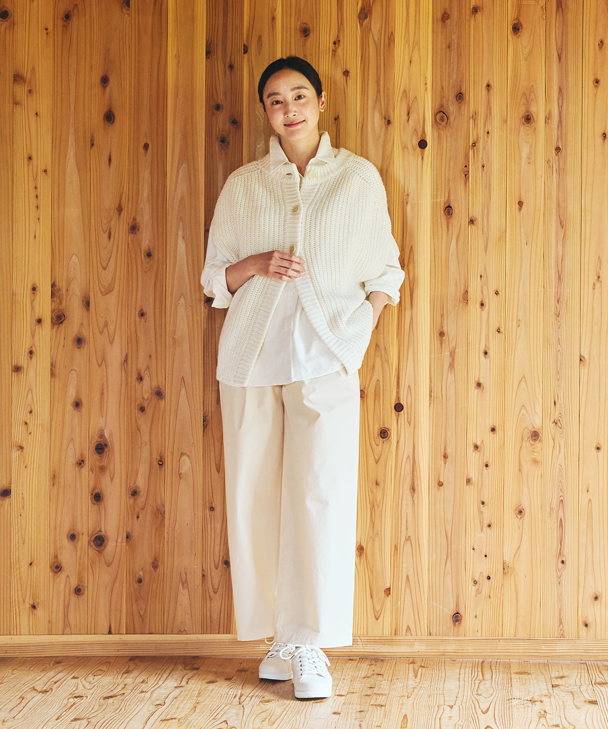 2way片畦ニットベスト / オーガニックコットン – PRISTINE