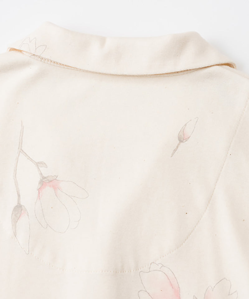 木蓮プリントフライスパジャマ / オーガニックコットン – PRISTINE