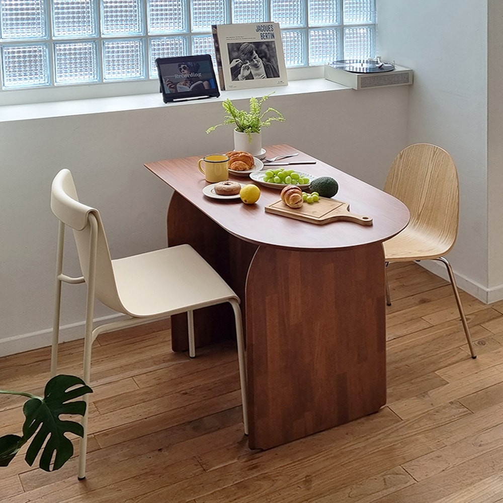 COMOCASA ARC 半楕円形 ダイニングテーブル 100cm［2色］ ミディアム