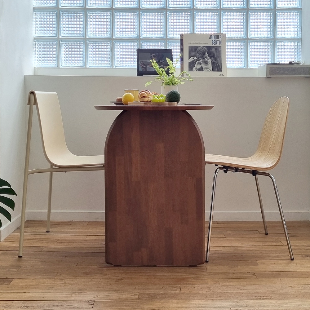 COMOCASA ARC 半楕円形 ダイニングテーブル 100cm［2色］ ミディアム