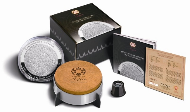 メキシコ発行／メキシコ造幣局鋳造 『太陽の石 アステカカレンダー