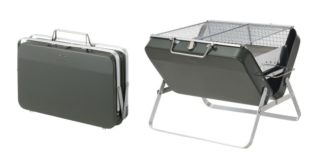 スマートに持ち運べるアタッシュケース型グリル「グリルアタッシュ」3